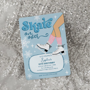 Patinage sur glace Anniversaire Invitation Patinag
