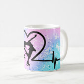 Patinage sur glace Coeur de battement Mug - Cadeau (Devant droit)