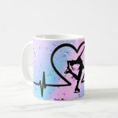 Patinage sur glace Coeur de battement Mug - Cadeau (Devant gauche)