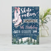 Patinage sur glace Invitation Anniversaire (Debout devant)