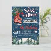 Patinage sur glace Invitation Anniversaire (Debout devant)