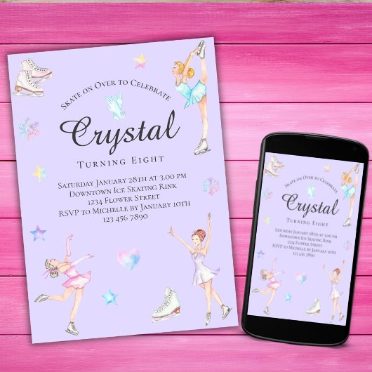 Patinage sur glace Invitation Anniversaire, Partie
