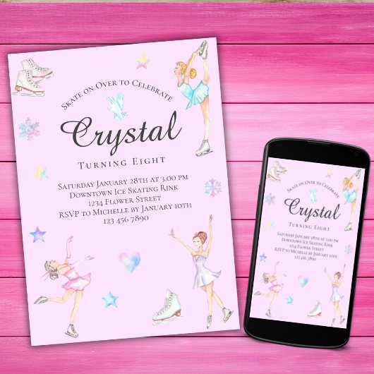 Patinage sur glace Invitation Anniversaire, Partie