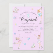 Patinage sur glace Invitation Anniversaire, Partie (Devant)