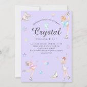 Patinage sur glace Invitation Anniversaire, Partie (Devant)