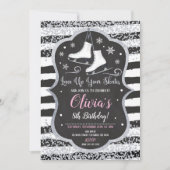 Patinage sur glace Invitation Anniversaire Parties (Devant)