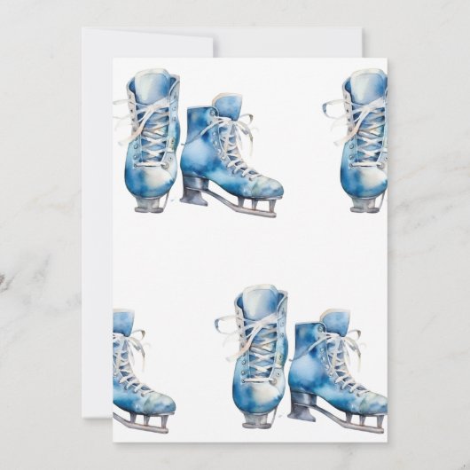Patinage sur glace Invitation Anniversaire Patinag (Dos)