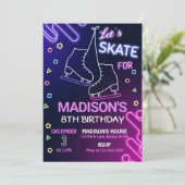 Patinage sur glace Invitation Anniversaire Patinag (Debout devant)