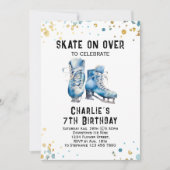 Patinage sur glace Invitation Anniversaire Patinag (Devant)