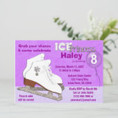 Patinage sur glace Invitation Anniversaire PURPLE (Debout devant)