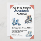 Patinage sur glace Invitation d'anniversaire - Ice (Devant)