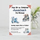 Patinage sur glace Invitation d'anniversaire - Ice (Debout devant)