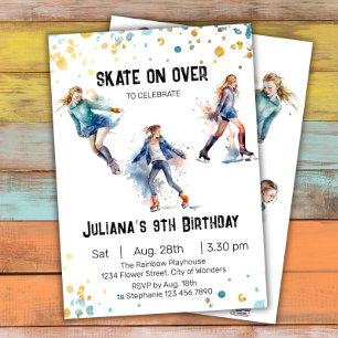 Patinage sur glace Invitation d'anniversaire, Part