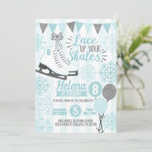 Patinage sur glace Invitation Invitation de fête d (Debout devant)