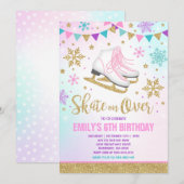 Patinage sur glace Invitation Patinage sur glace G (Devant / Derrière)