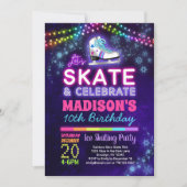 Patinage sur glace Invitation pour les filles (Devant)