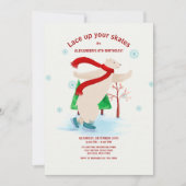 Patinage sur glace Ours polaire Invitation (Devant)
