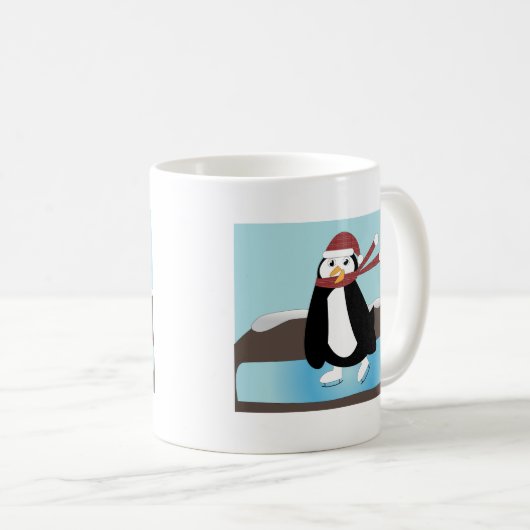 Patinage sur glace Pingouin Mug (Devant droit)
