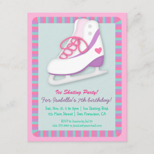 Patinage sur glace pour filles Invitations à la fê