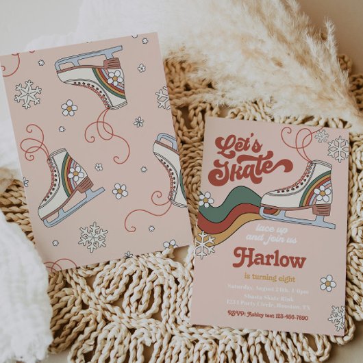 Patinage sur glace super Invitation Anniversaire |