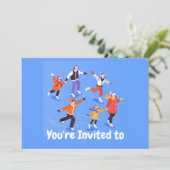 Patinage sur glace sur mesure Invitation de fête d (Debout devant)