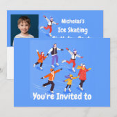 Patinage sur glace sur mesure Invitation de fête d (Devant / Derrière)
