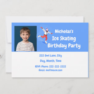 Patinage sur glace sur mesure Invitation de fête d