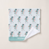 Patinage sur glace Unicorn rose Turquoise Personna (Gant de toilette)