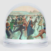 Patinage sur glace victorien scène hivernale vinta (Avant)