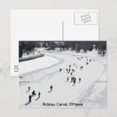 Patinage sur le canal Rideau - Carte postale (Devant / Derrière)