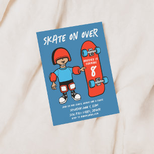 Patinage sur Skateboard Theme Party Invitation