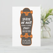 Patinage sur Skateboard Theme Party Invitation (Debout devant)