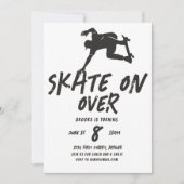Patinage sur Skateboard Theme Party Invitation (Devant)