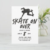 Patinage sur Skateboard Theme Party Invitation (Debout devant)
