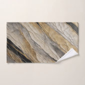 Patinée bande noire et or (Serviette à main)