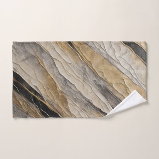 Patinée bande noire et or (Serviette à main)
