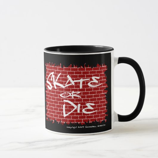 Patiner Ou Mourir De La Mug De Café (Droite)