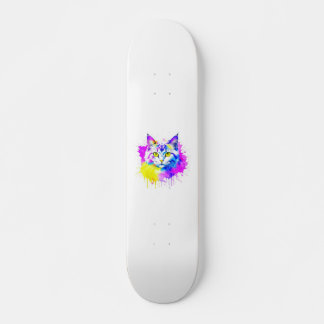 Patineta con toque felino skateboard