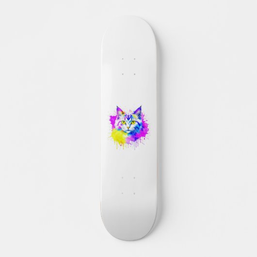 Patineta con toque felino skateboard (Voorkant)