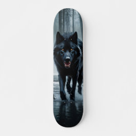 Patineta Lobo Salvaje Negro Skateboard