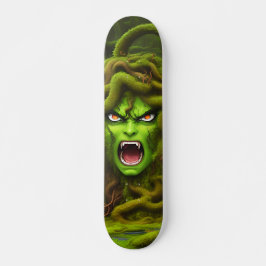 Patineta Monstruo De Medusa Verde Skateboard