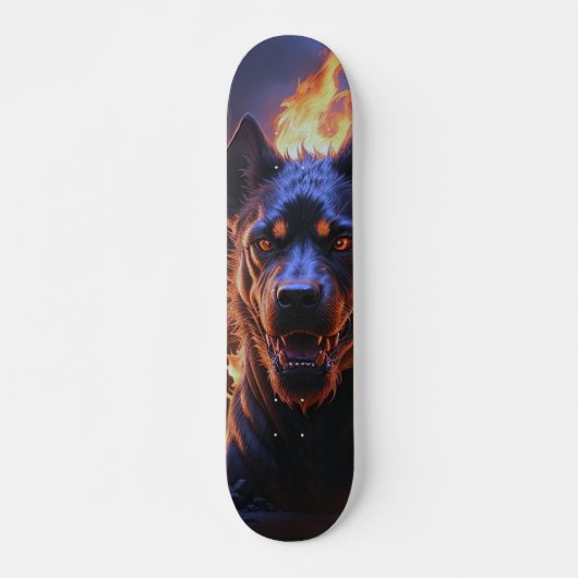 Patineta Perro Negro Infernal Skateboard (Voorkant)