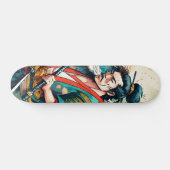 Patineta Samurái Japonés Combatiente Skateboard (Horizontaal)