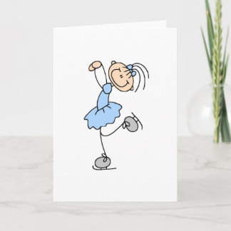 Patineur de glace dans la carte bleue