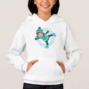 Patineur de glace de brune - patinage de sports