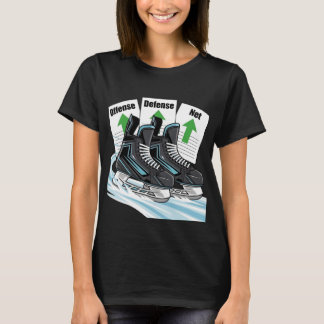 Patineur de hockey avec cartes de score - T-shirts