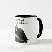 Patineur fatigué mort Skeleton Coffee Mug (Devant droit)