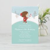 Patineuse fille Patinage sur glace Invitation de f (Debout devant)