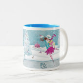 Patineuse - mug à deux tons (Devant droit)