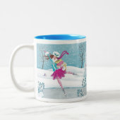 Patineuse - mug à deux tons (Gauche)